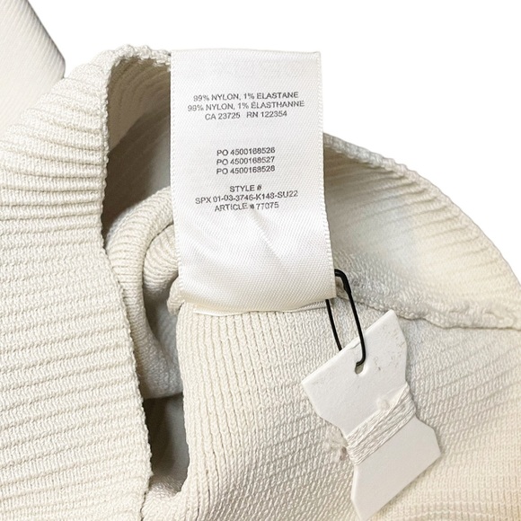 NWT Aritzia Babaton Sculpt Knit Criss Cross Halter Cropped Tank Top - Picture 5 of 5